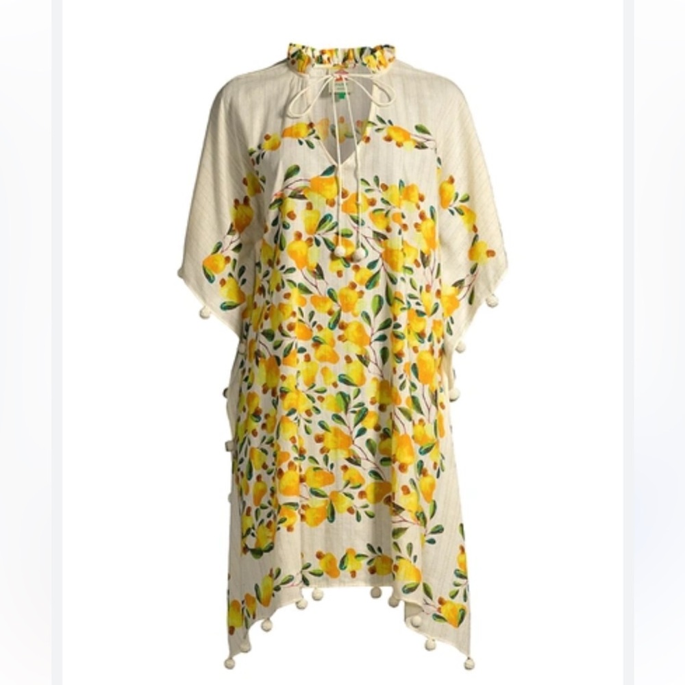 Farm Rio - OFF-WHITE CASHEW SCARF COVERUP DRESS - size Small - EUC - Picture 2 of 16